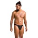 Мужские слипы на шнуровке Passion 044 SLIP BEN S/M Black, экокожа, люверсы