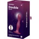 Дилдо Satisfyer Double Ball-R Red, унисекс, подвижные шарики внутри, на присоске