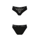 Трусики з широкою гумкою і мереживом Passion PS001 PANTIES M, black