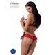 Комплект білизни Passion Exclusive CHERRY SET OpenBra L/XL, red, відкритий ліф, трусики-спідничка