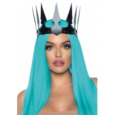 Корона злої королеви Leg Avenue Faux leather spiked crown, штучна шкіра, заклепки