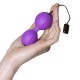 Вагинальные шарики с вибрацией Adrien Lastic Kegel Vibe Purple, диаметр 3,7см