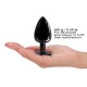 Металева анальна пробка з кристалом Dorcel Diamond Plug Black L