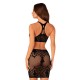 Эротичный полупрозрачный комплект Obsessive K101 top & skirt S/M/L, топ, юбка