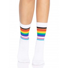 Шкарпетки жіночі в смужку Leg Avenue Pride crew socks Rainbow, 37–43 розмір