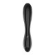 Двосторонній скляний дилдо Satisfyer Dazzling Crystal 1 Black, дуже міцний, без стопера