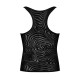 Мужская полупрозрачная майка-борцовка с узором Obsessive T103 tank top S/M/L, черная