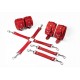 Набор для БДСМ 3 в 1 Feral Feelings BDSM Kit 3 Red, red, наручники, поножи, крестовина