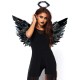 (SALE) Крила чорного ангела Leg Avenue Angel Accessory Kit Black, крила, німб