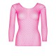 Сітчастий топ Leg Avenue Long Sleeves T-Shirts Neon Pink, One Size