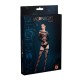Комплект: боди и чулки Moonlight Model 06 XS-L Black, длинные рукава, рисунок в виде лифа, силуэтный