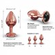 Металлическая анальная пробка с украшением в виде кристалла Dorcel - Diamond Plug Rose Gold M