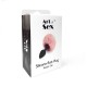 Силиконовая анальная пробка М Art of Sex - Silicone Bunny Tails Butt plug White, диаметр 3,5 см