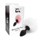 Силиконовая анальная пробка М Art of Sex - Silicone Bunny Tails Butt plug White, диаметр 3,5 см