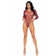 Сітчасте боді зі стразами Leg Avenue Crystalized fishnet bodysuit Burgundy One Size