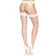 (SALE) Чулки в крупную сетку Leg Avenue Fence Net Thigh Highs White, one size