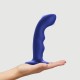 Насадка для страпона з подвійною точковою пульсацією Strap-On-Me TAPPING DILDO WAVE – NIGHT BLUE, М