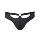 Мужские слипы с вырезами Passion 041 SLIP JOE S/M Black, экокожа, открытые ягодицы