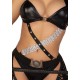 Эротический костюм кошечки-госпожи Leg Avenue Mistress Kitty XS, перчатки, комбинезон, маска