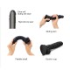 Реалістичний фалоімітатор Strap-On-Me Sliding Realistic Skin Dildo Black M, ефект рухливої шкіри