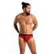 Мужские полупрозрачные трусы Passion 031 SLIP MIKE XXL/XXXL Red, под леопард