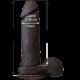 Фалоімітатор Doc Johnson The Realistic Cock 8 inch Black - ULTRASKYN, Vack-U-Lock, діаметр 5,1 см