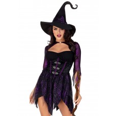 Костюм відьми Leg Avenue Mystical Witch XL, сукня, капелюх