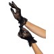 Короткі рукавички Leg Avenue Floral lace wristlength gloves Black