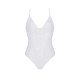 Боді з ажурним декором та відкритим кроком Passion URSULA BODY L/XL, white