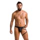 Мужские трусики танга с подвязкой Passion 058 THONG BILL L/XL Black