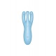Клиторальный смарт вибратор Satisfyer Threesome 4 Blue с тремя пальчиками