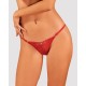 Кружевные стринги Obsessive Lacelove thong XS/S Red, низкая посадка