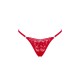 Кружевные стринги Obsessive Lacelove thong XS/S Red, низкая посадка