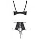 Распродажа!!! Комплект из эко-кожи Passion Tamaris Set black S/M, бюстгальтер и трусики