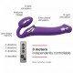 Безремневой страпон с вибрацией Strap-On-Me Vibrating Violet L, диам. 3,7см, пульт ДУ, регулируемый