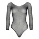 Сетчатое боди со стразами Leg Avenue Crystalized fishnet bodysuit Black One Size