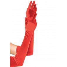 Довгі атласні рукавички Leg Avenue Extra Long Satin Gloves, One Size, червоні