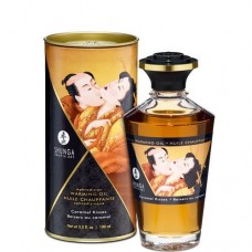 Розігрівальна олія Shunga Aphrodisiac Warming Oil – Caramel Kisses (100 мл) без цукру, смачна