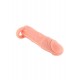 Насадка на член Real Body - Real Extender HUGY с открытой головкой и кольцом для мошонки