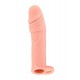 Насадка на член Real Body - Real Extender HUGY с открытой головкой и кольцом для мошонки