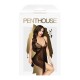 Бэби-долл с ажурным браллетом и высоким разрезом Penthouse - Sweet Beast Black S/M