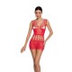 Бодистокинг мини-платье с бабочками Passion BS090 One Size red