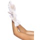 Короткі рукавички Leg Avenue Floral lace wristlength gloves White