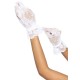 Короткі рукавички Leg Avenue Floral lace wristlength gloves White