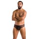 Мужские трусы со шнуровкой Passion 035 SLIP RICHARD S/M Black, экокожа, сетка