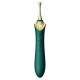 Мультифункциональный вибратор Zalo — Bess 2 Turquoise Green, 4 насадки, подогрев