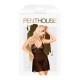 Мини-платье с кружевным лифом и стрингами Penthouse - Bedtime Story Black M/L