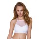 Спортивный топ с прозрачной вставкой Passion PS006 TOP L, white