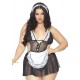 Костюм покоївки Leg Avenue Fantasy French Maid XL/XXL, сукня, трусики, пов’язка