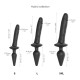 Анальная пробка с дилдо 2в1 Strap-On-Me SWITCH PLUG-IN REALISTIC DILDO Black XXL, диаметр 5,2/3,9 см